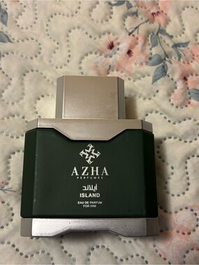 AZHA Island Eau de Parfum for Him - Dark Green & Silver Bottle